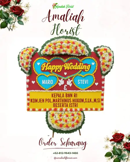 Papan Bunga Pernikahan Sooka